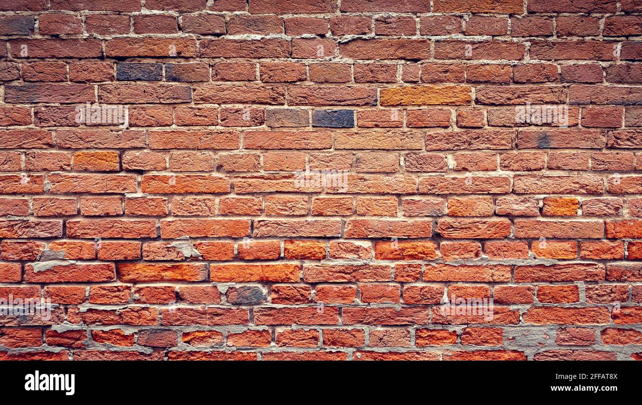Red brick wall background, Red brick wall texture grunge background