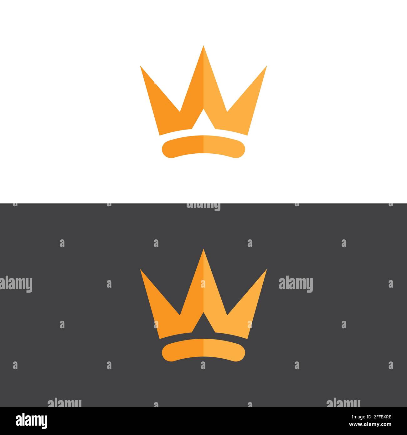 elegant crown logo in gold vector image Stock Vector
