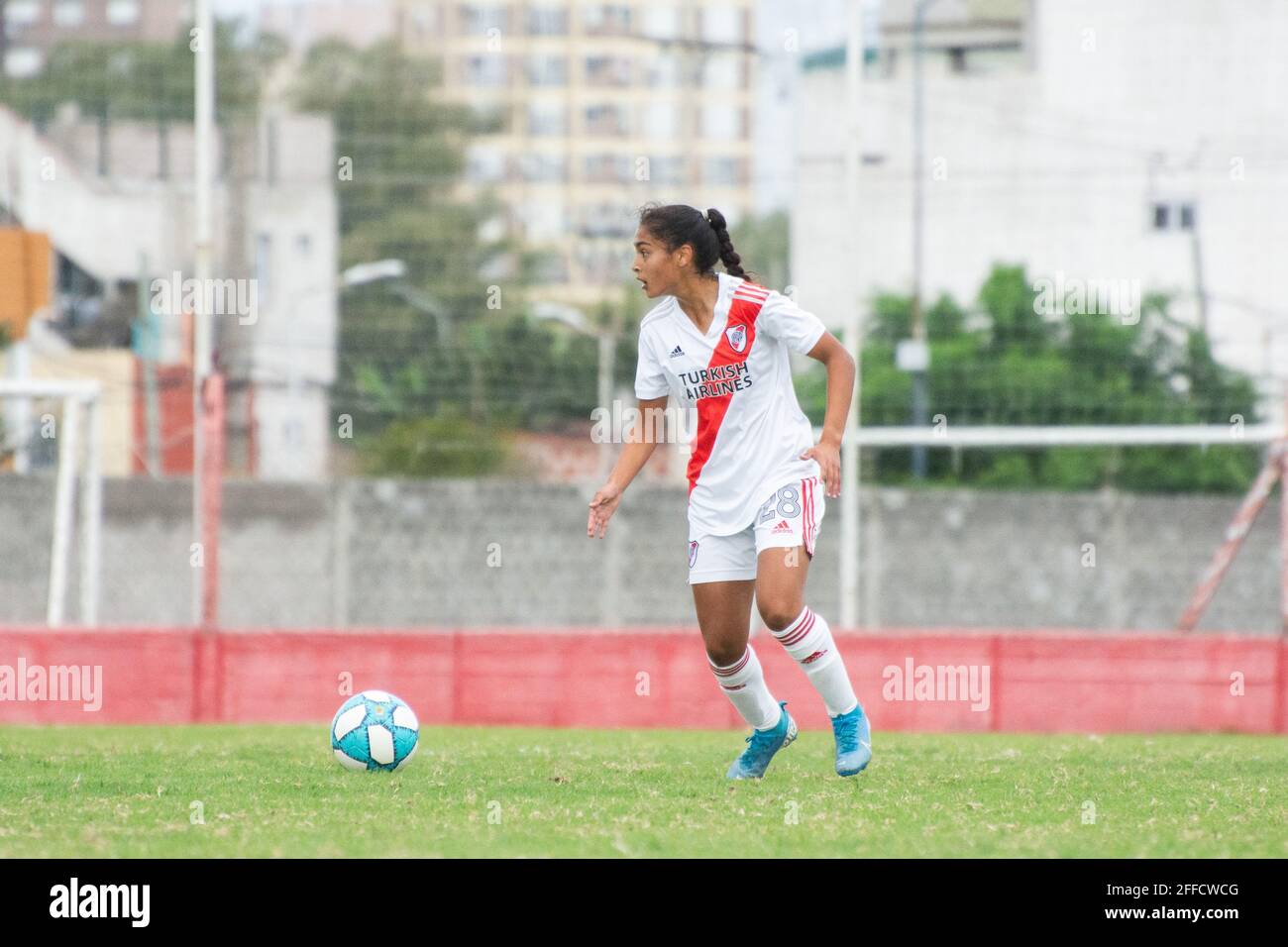 Buenos Aires, Argentina. 24th Apr, 2021. Sofia Dominguez (#28 River) during the game between Independiente and River Plate at Villa Dominico in Avellaneda, Buenos Aires, Argentina. Credit: SPP Sport Press Photo. /Alamy Live News Stock Photo