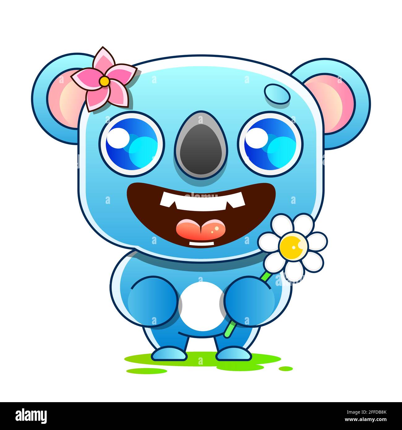 Unique Koala Logo Mascot Character Template Vector illustration. Stock Vector