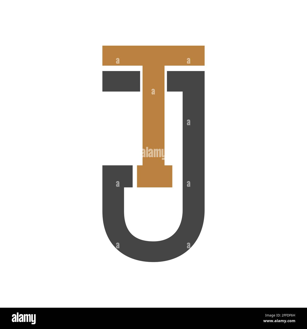 Initial tj letter logo vector template design. Linked letter jt logo design. Stock Vector