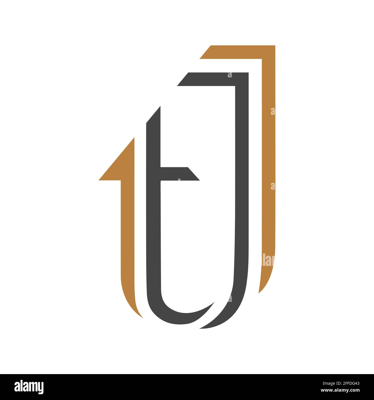 Initial tj letter logo vector template design. Linked letter jt logo ...