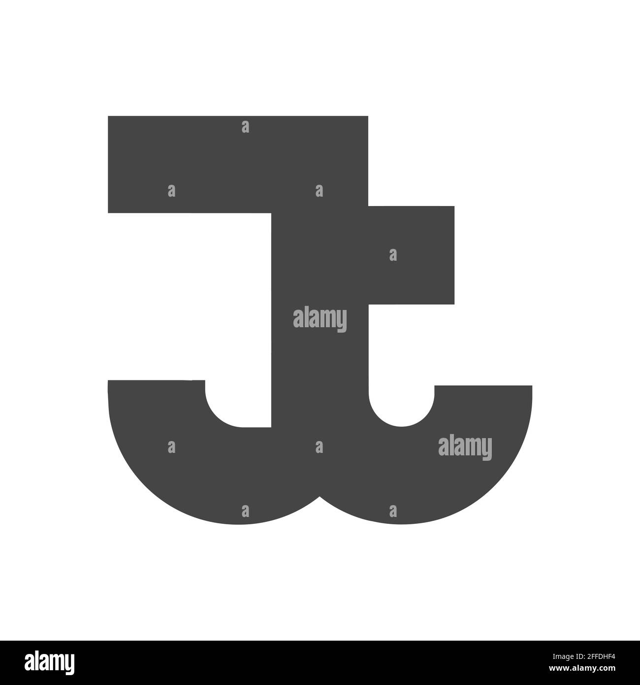 Initial tj letter logo vector template design. Linked letter jt logo ...