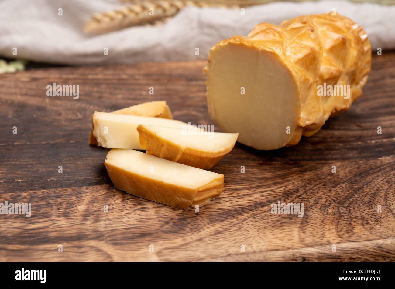 Oscypek smoked cheese made of salted sheep milk in Tatra Mountains