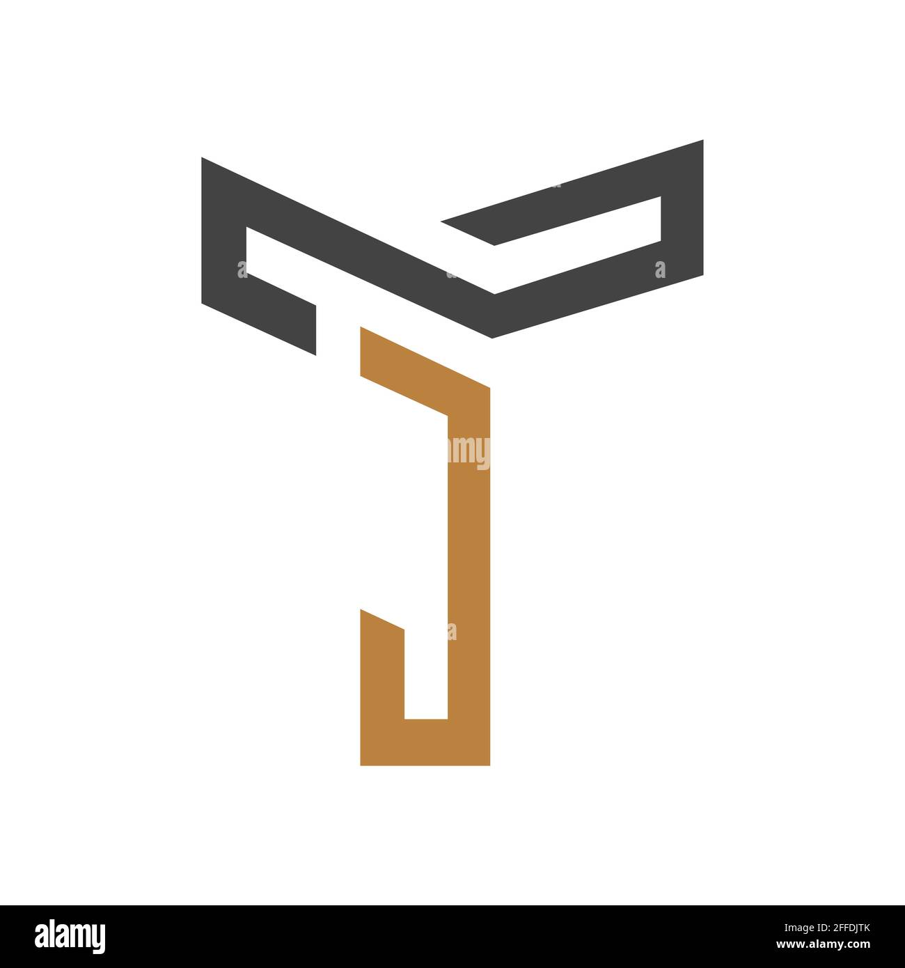 Initial tj letter logo vector template design. Linked letter jt logo ...