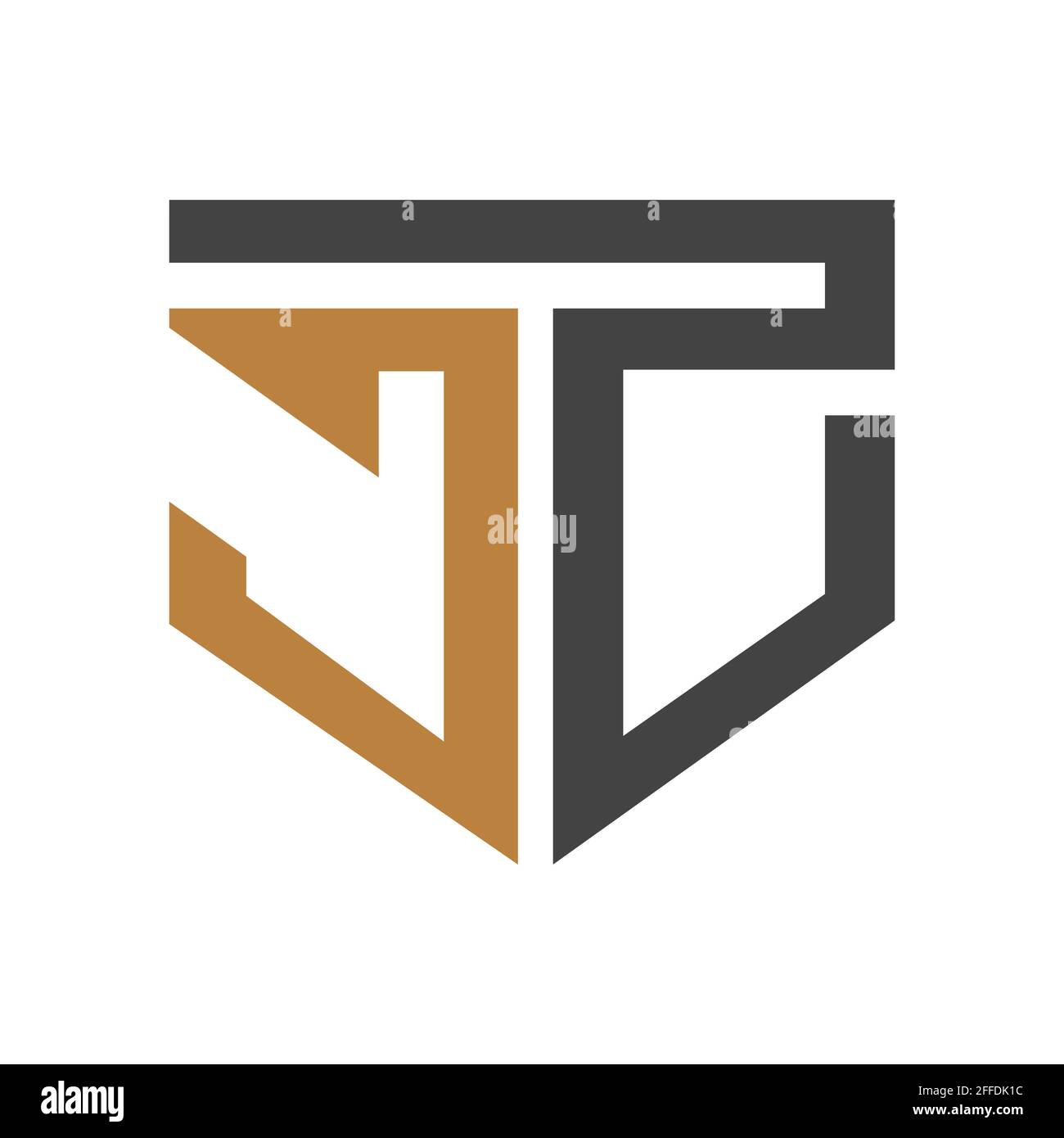 Initial tj letter logo vector template design. Linked letter jt logo ...