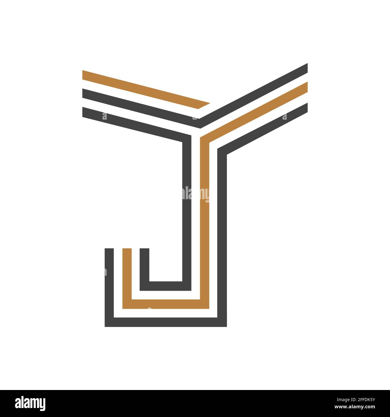 Initial tj letter logo vector template design. Linked letter jt logo design. Stock Vector