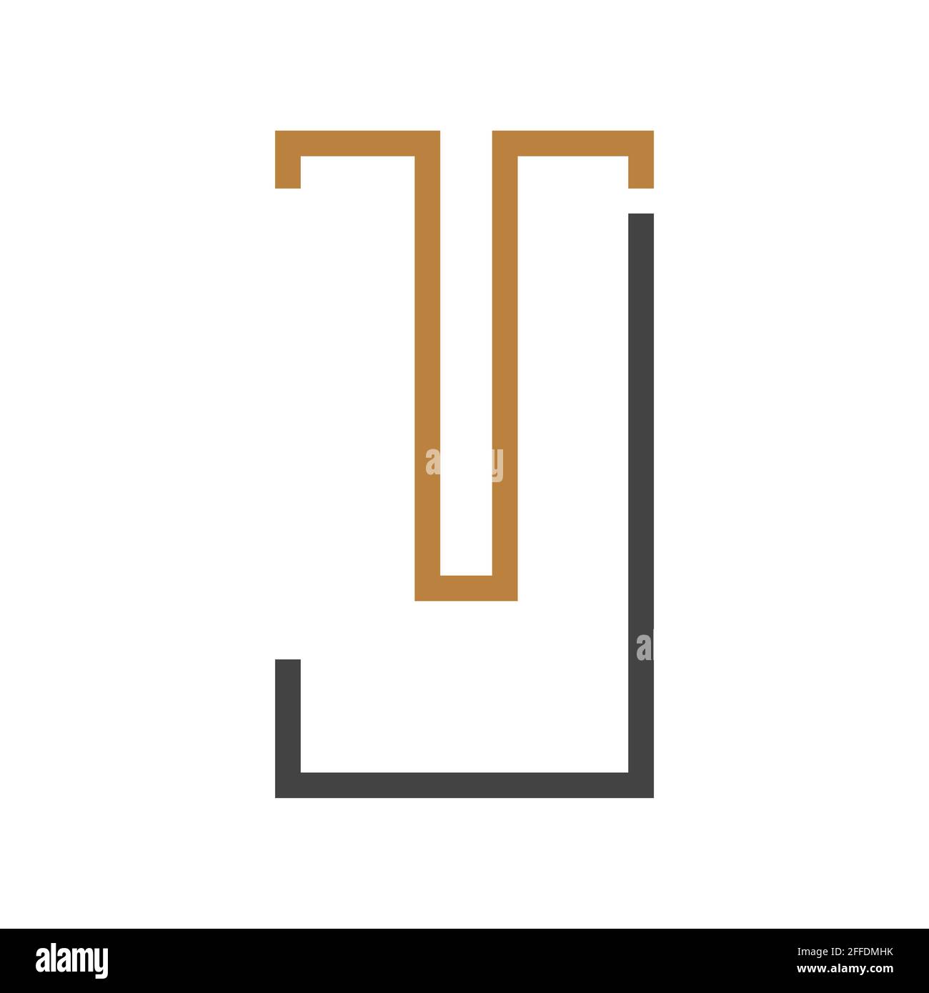 Initial tj letter logo vector template design. Linked letter jt logo design. Stock Vector