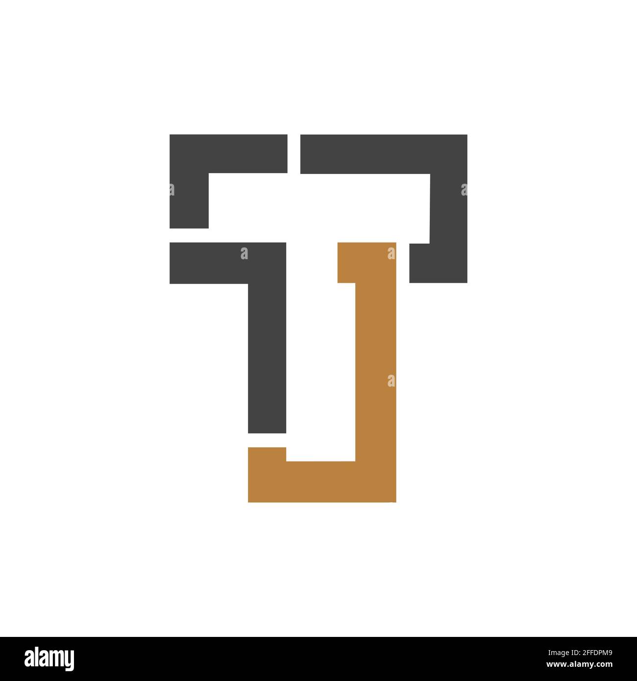 Initial tj letter logo vector template design. Linked letter jt logo ...