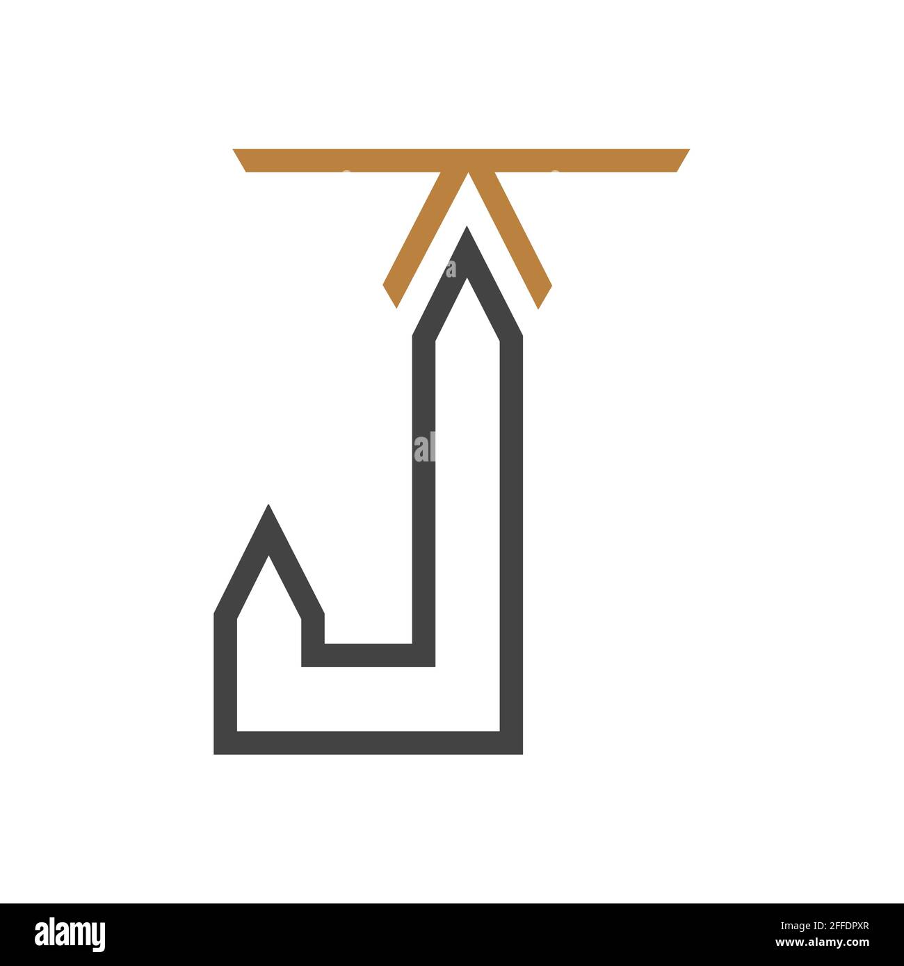 Initial tj letter logo vector template design. Linked letter jt logo ...