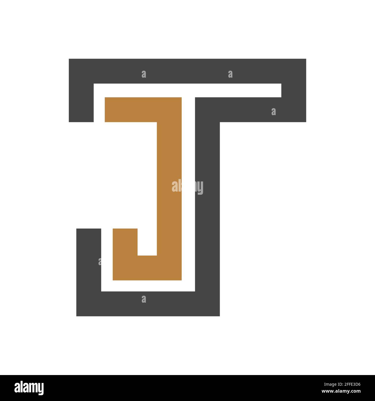 Initial tj letter logo vector template design. Linked letter jt logo ...