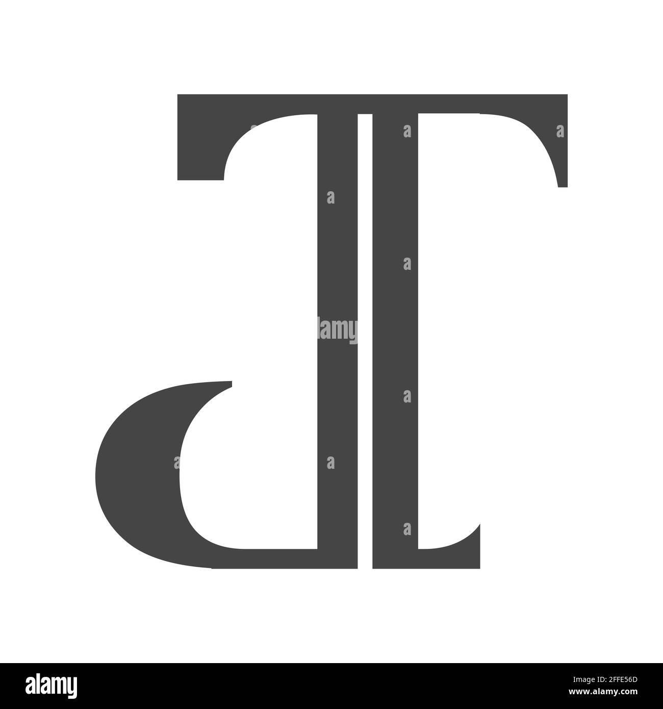 Initial tj letter logo vector template design. Linked letter jt logo ...