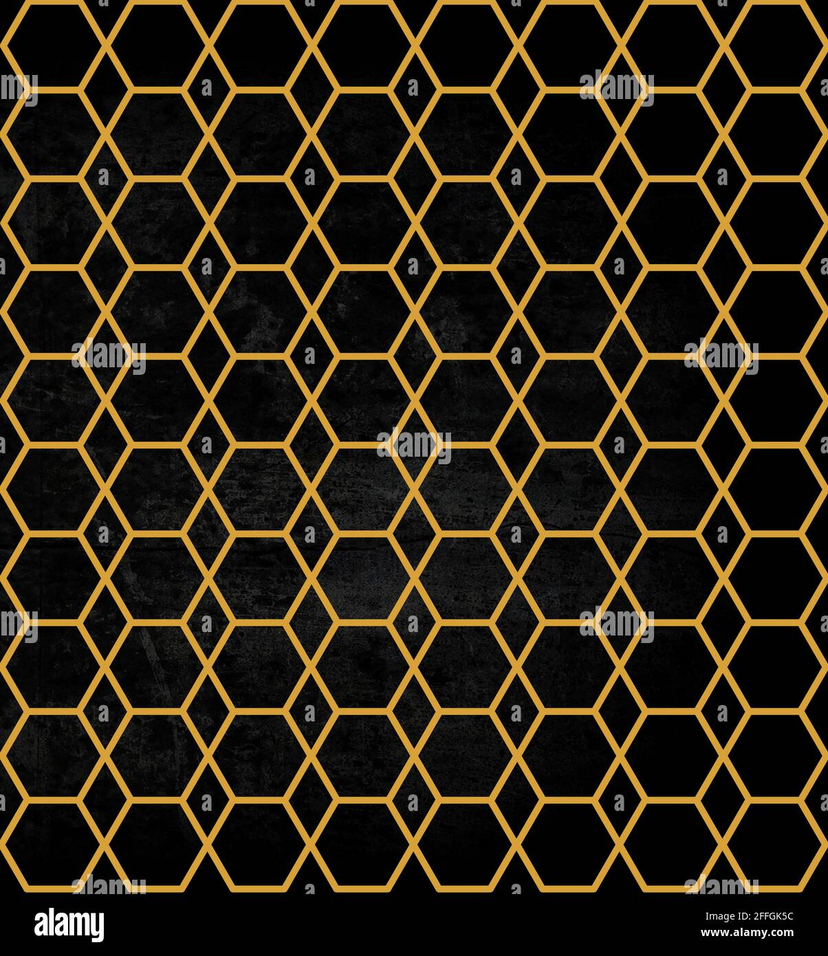 Gold Luxury Hexagon Pattern Honeycomb Cubes On Black Background Modern Golden Trendy Cube Pattern Design Geometrical Style Wallpaper Background Stock Photo Alamy