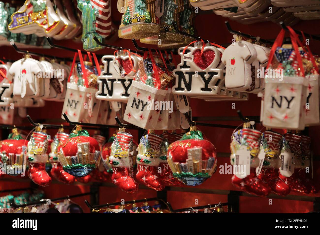 Souvenirs And Christmas Gifts In NYC Stock Photo, Picture and Royalty Free  Image. Image 66696928.