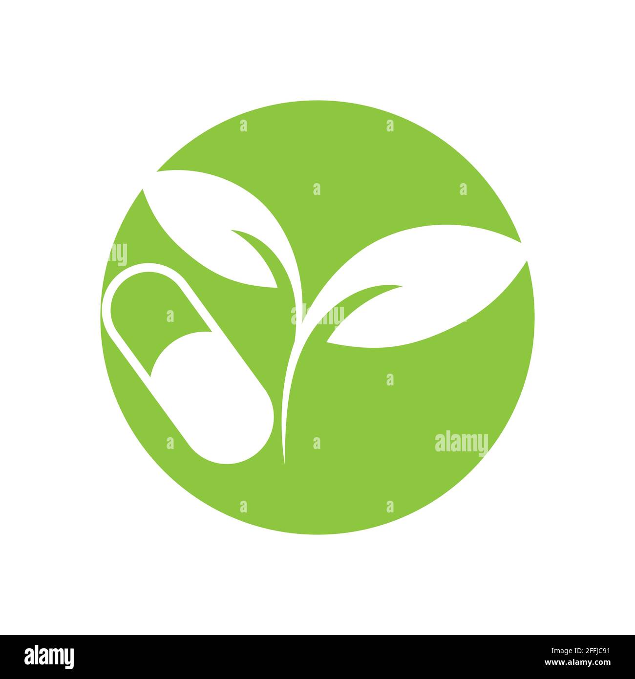 Natural medicine logo vector illustration design template Stock Vector ...