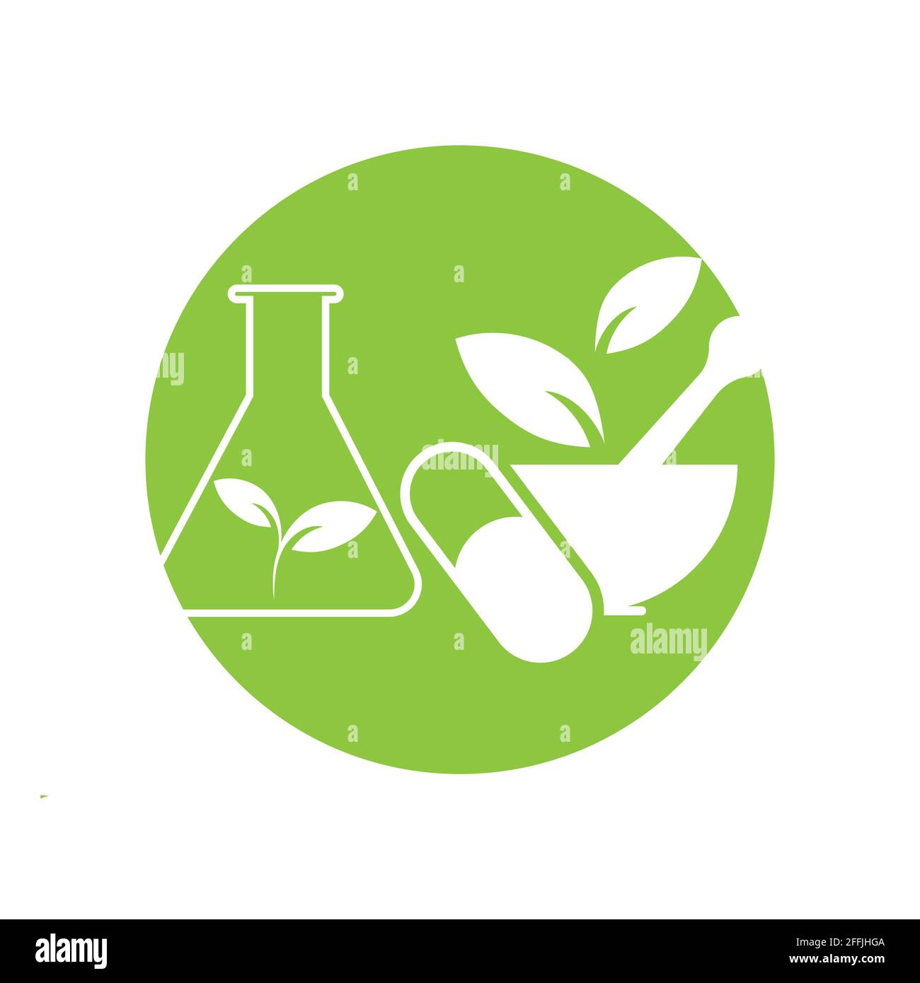Natural medicine logo vector illustration design template Stock Vector ...