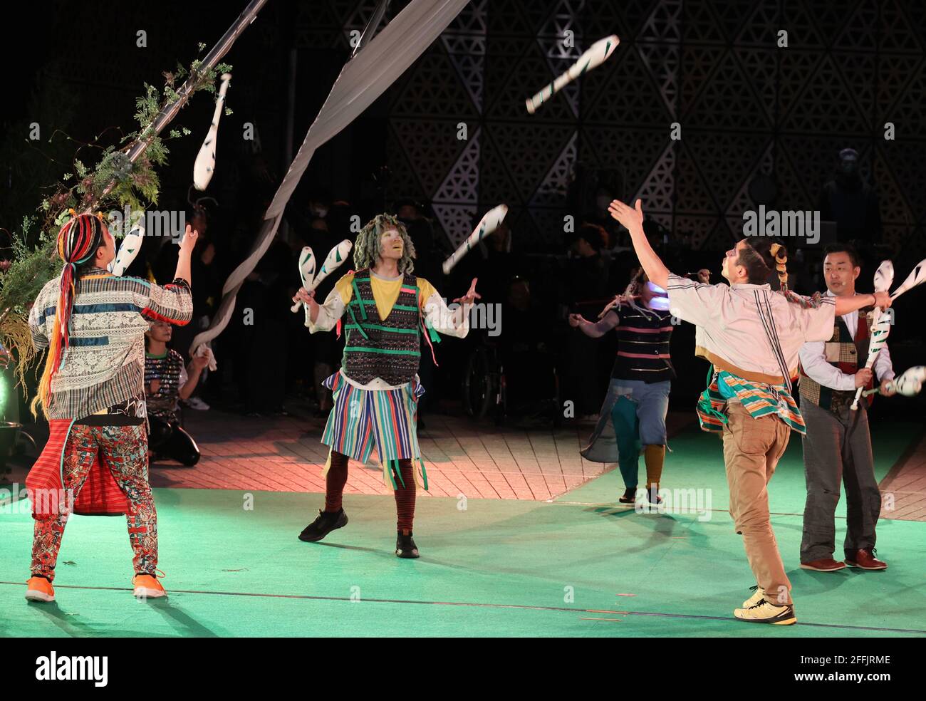 Tokyo, Japan. 24th Apr, 2021. Performers including disabled persons ...