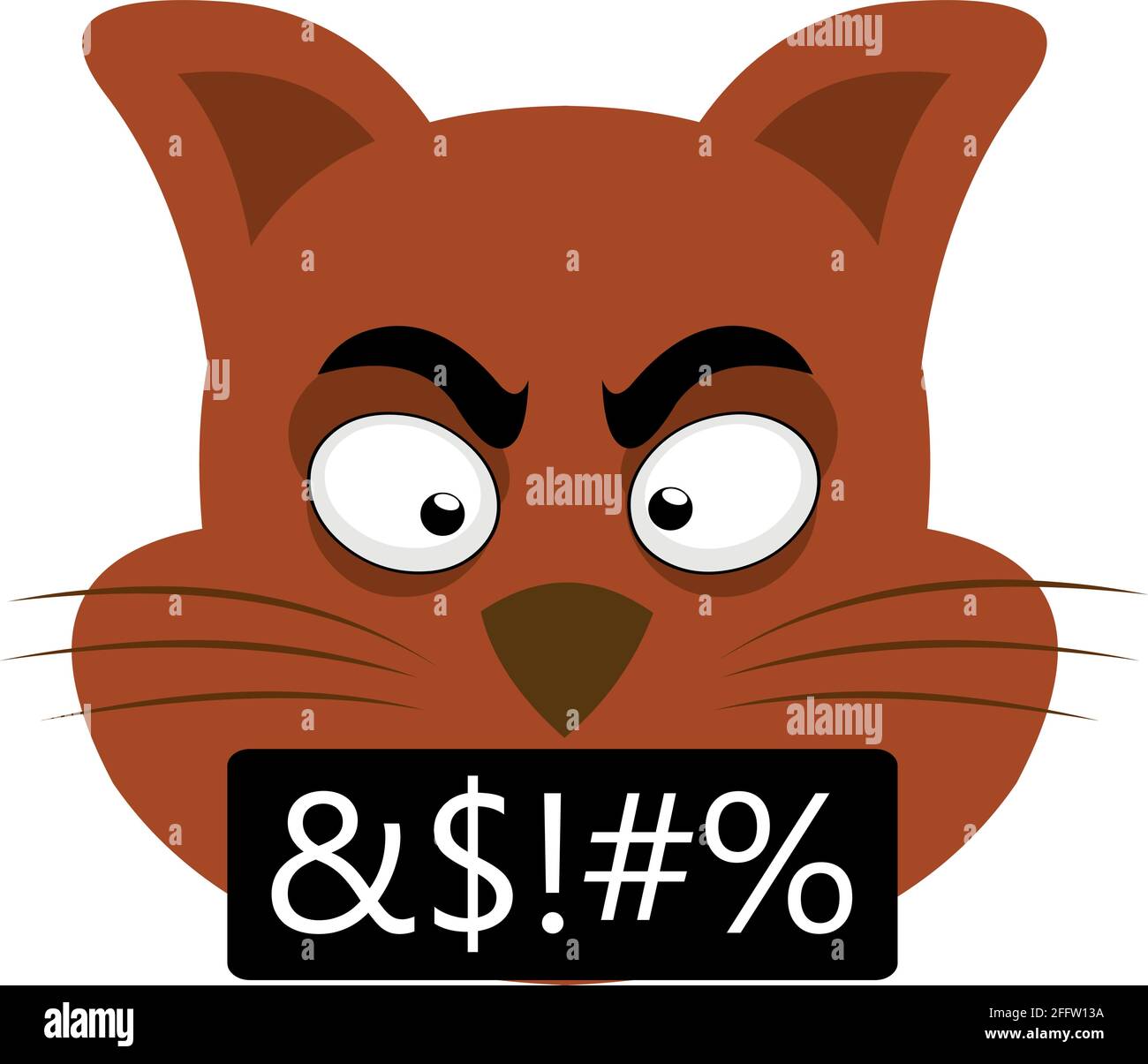 Irritated cat Stock Vector Images - Alamy