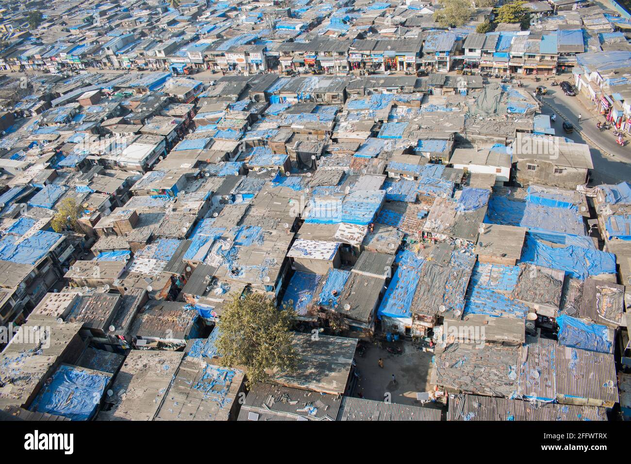 Slums of mumbai maharashtra in kandivali or redevelopment project ...