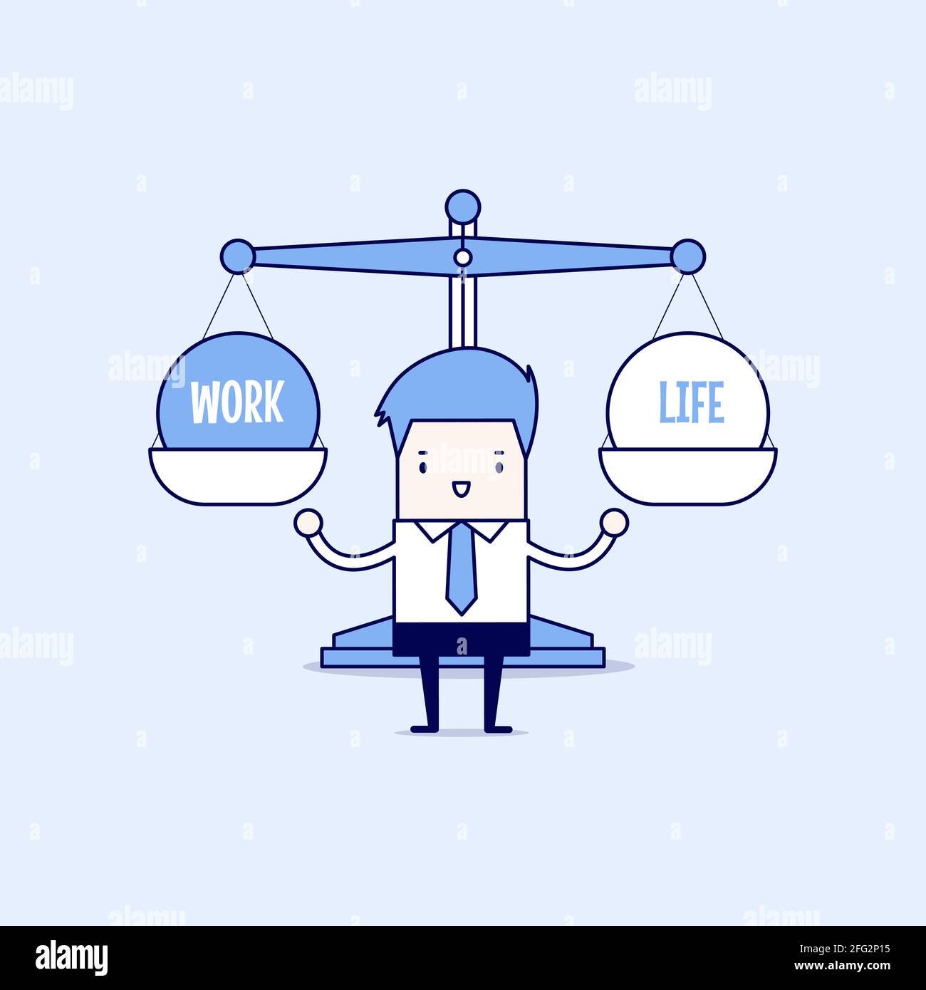 Work life balance cartoon hi-res stock photography and images - Alamy