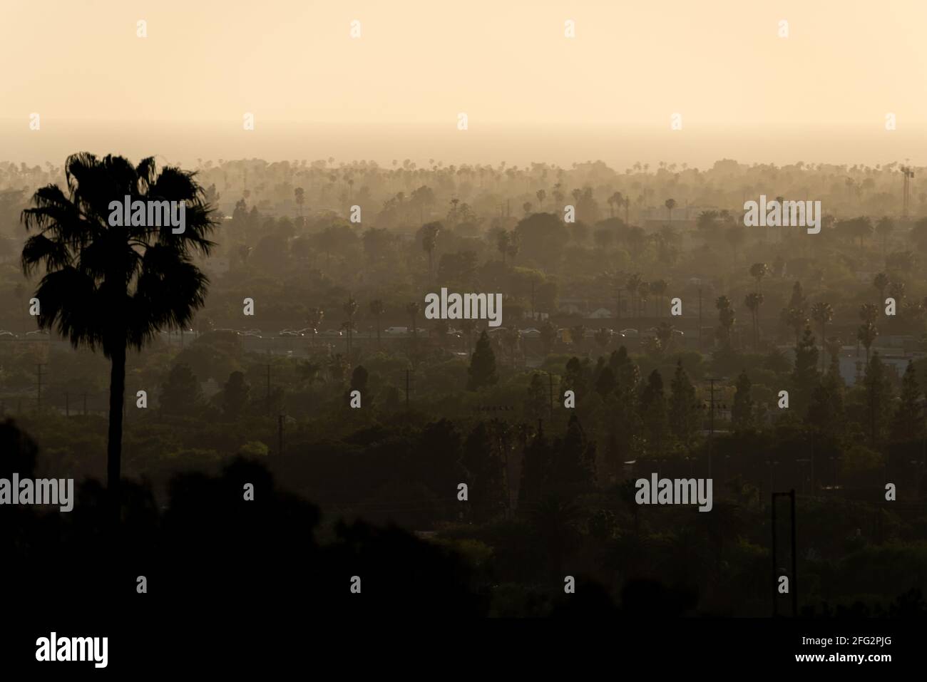 Baldwin Hills scenic overlook. , Los Angeles ,California Stock Photo
