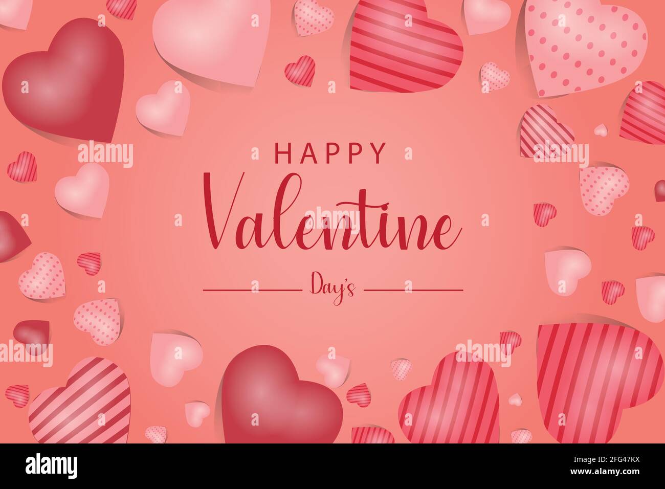 valentin day banner vector shape Stock Vector