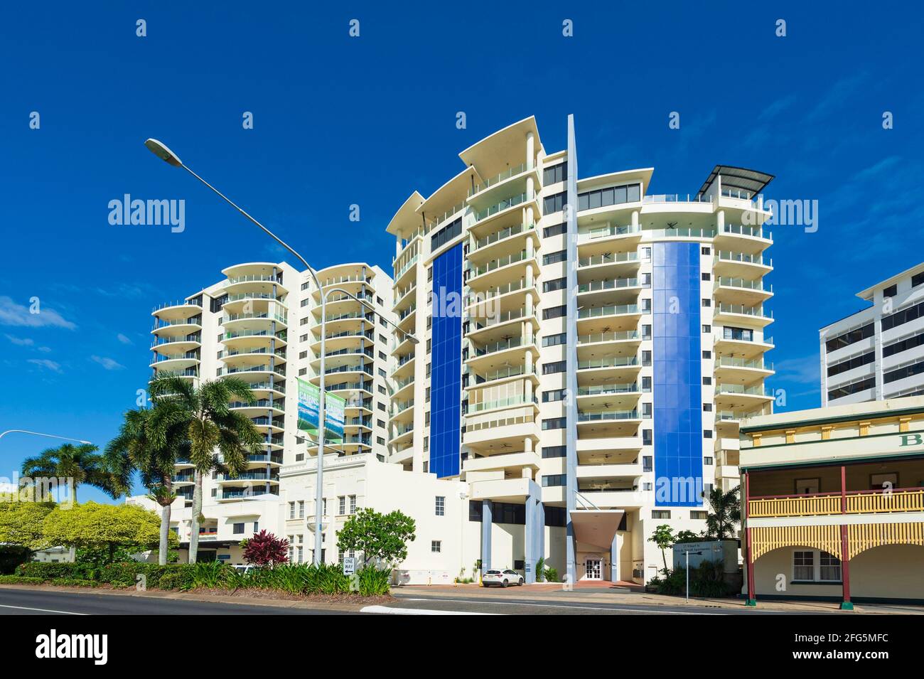Modern high rise waterfront holiday apartments, Wharf Street, Cairns