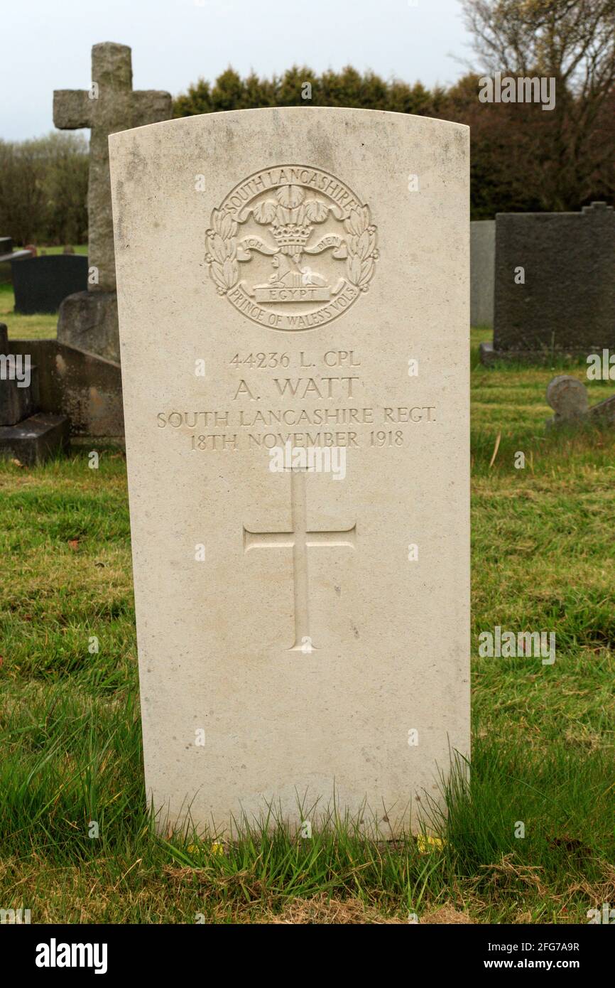 Commonwealth War Grave at Accrington Cemetery Stock Photo Alamy