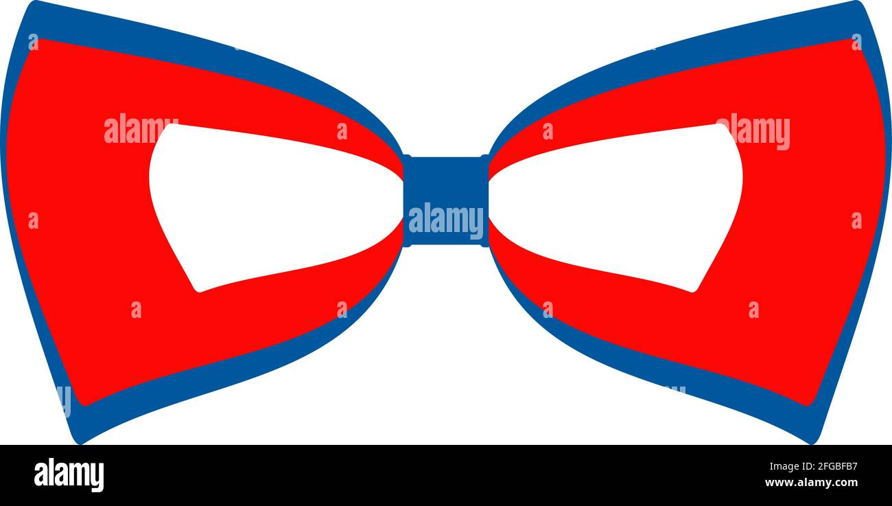 Bow tie flat vector icon. Independence day of USA Stock Vector