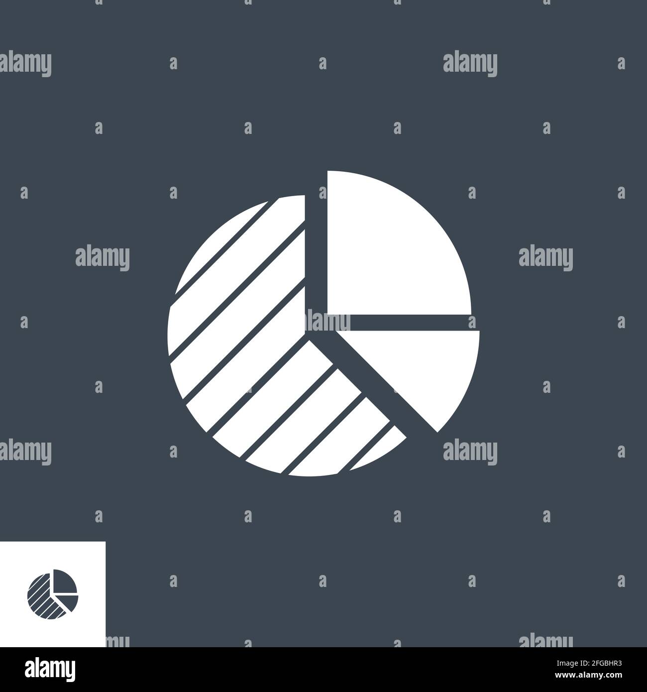 Pie Chart related vector glyph icon. Stock Vector