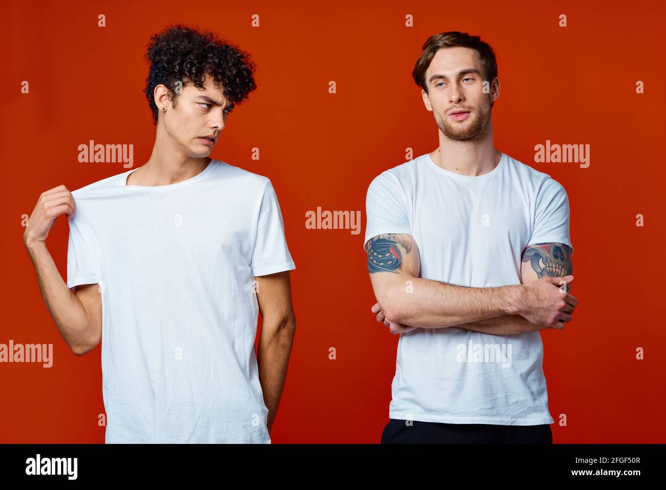 TWO T-SHIRT MEN WHITE