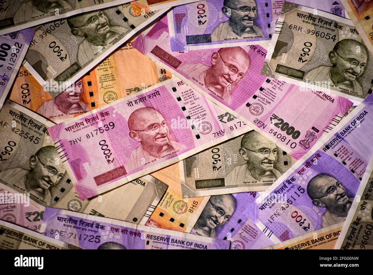 Indian paper currency rupees as a background texture Stock Photo - Alamy