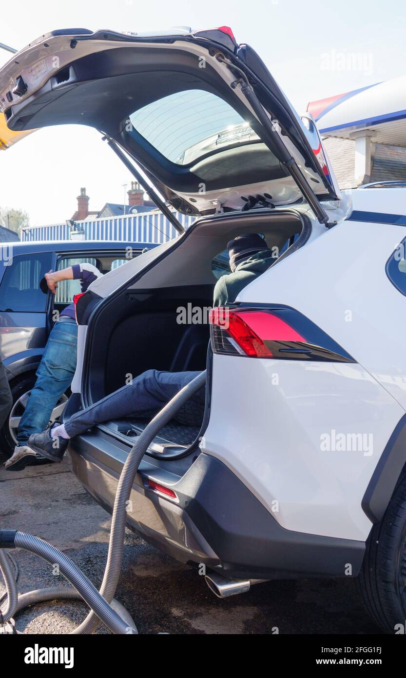 car wash opens for business after 4 months of covid lockdwon Stock Photo