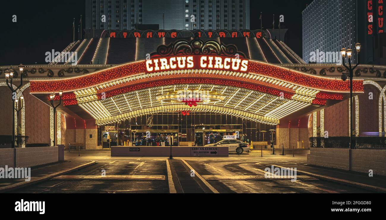 Circus Cirus entrance, Las Vegas, Nevada, USA Stock Photo