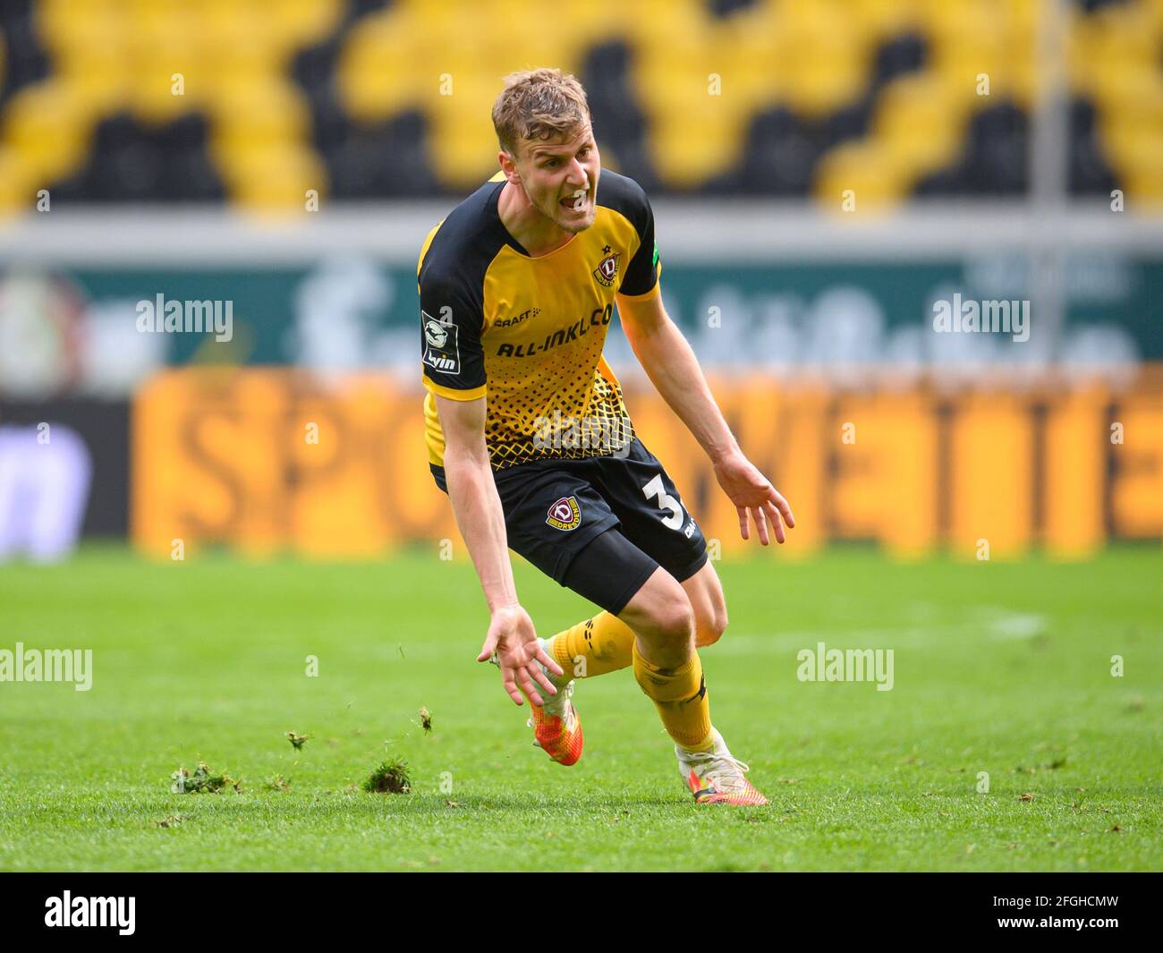 Dresden, Germany. 24th Apr, 2021. Football 3. league, SG Dynamo