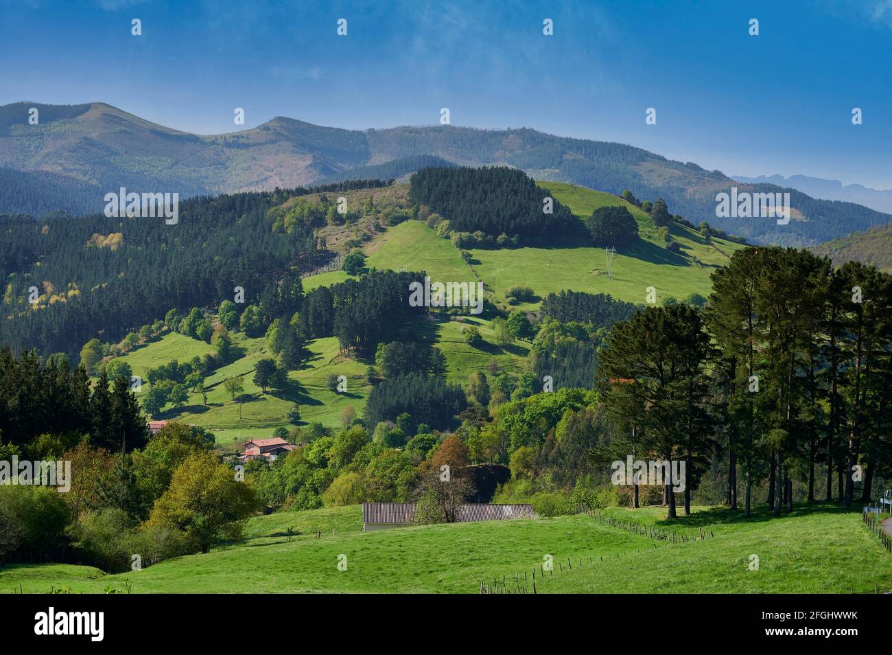 Avellaneda landscape, Sopuerta, Biscay, Euskadi, Basque Country, Europe Stock Photo