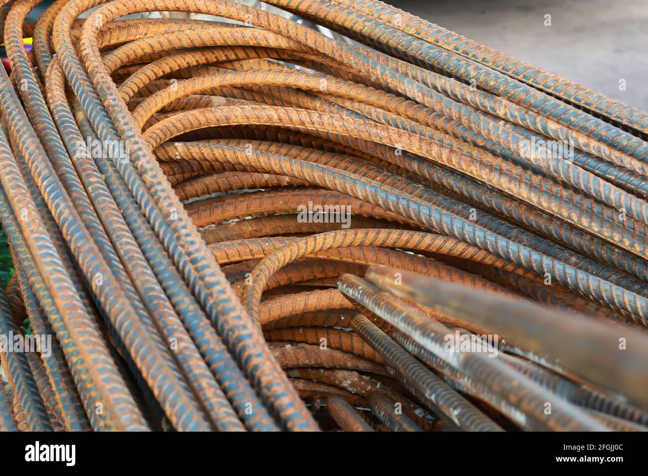 Steel bar for construction. iron rust metal Stock Photo - Alamy