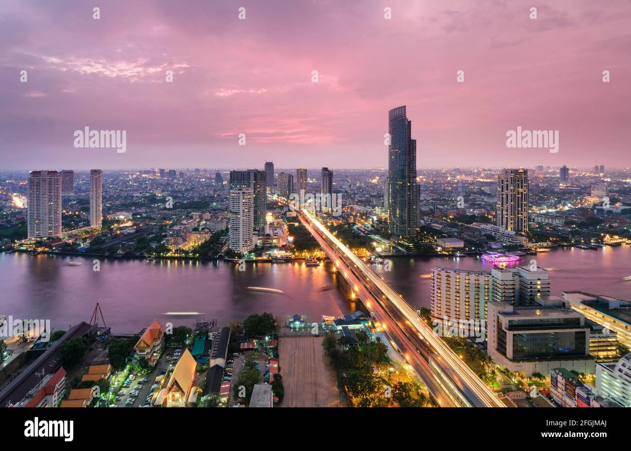 Bangkok City Skyline, Thailand Stock Photo