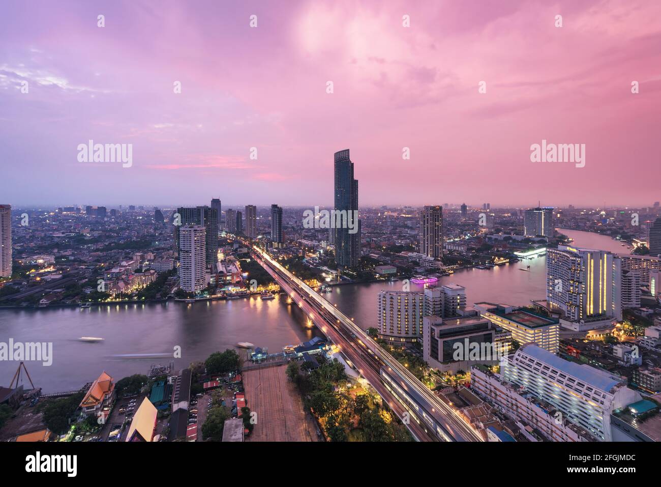 Bangkok City Skyline, Thailand Stock Photo