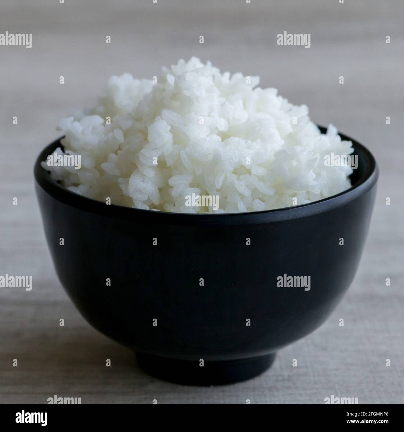 White Rice is a common staple food on Asia, especially Indonesia Stock Photo