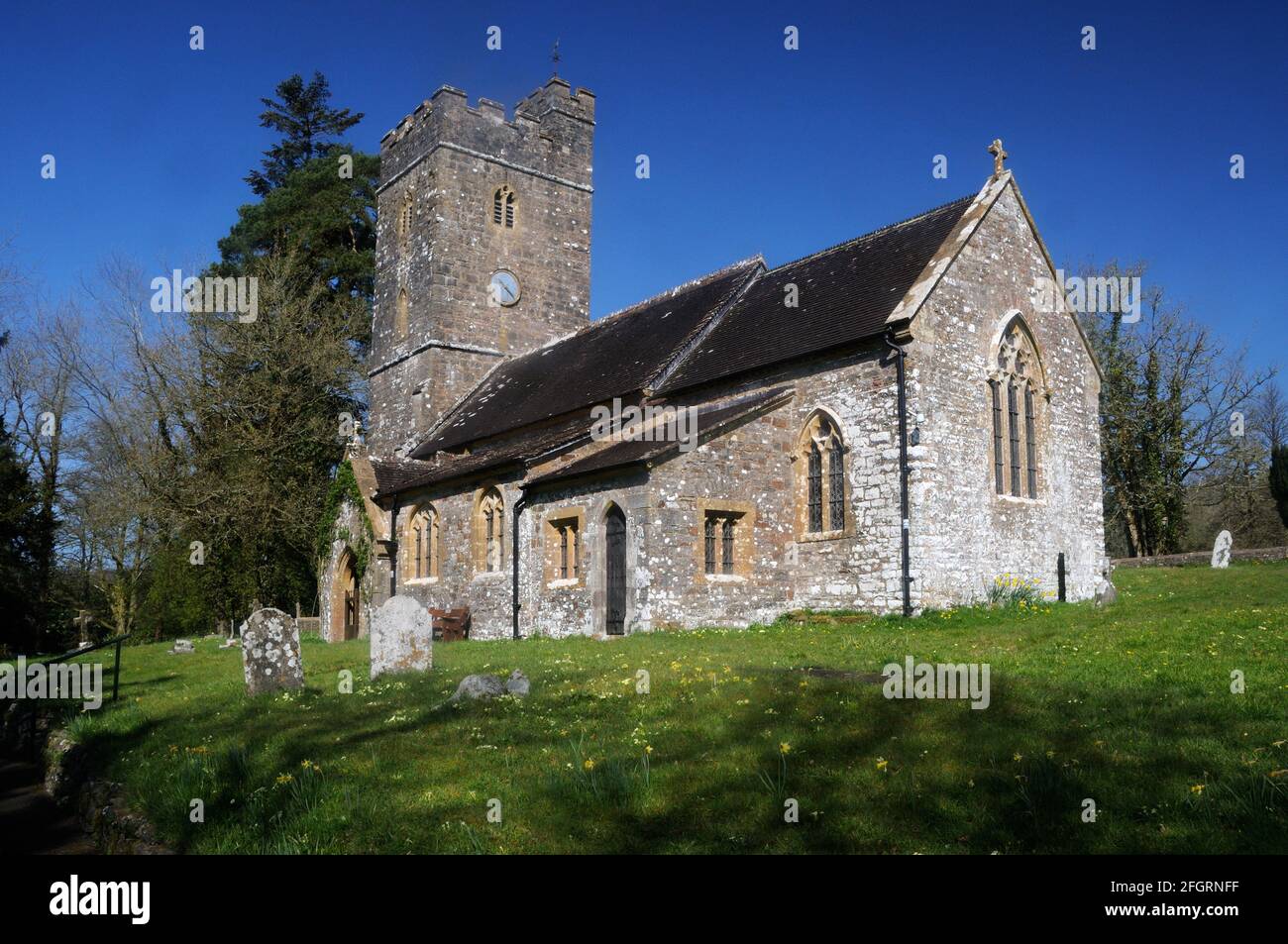 The Church of All Saints, in Huntsham, Devon, England Stock Photo