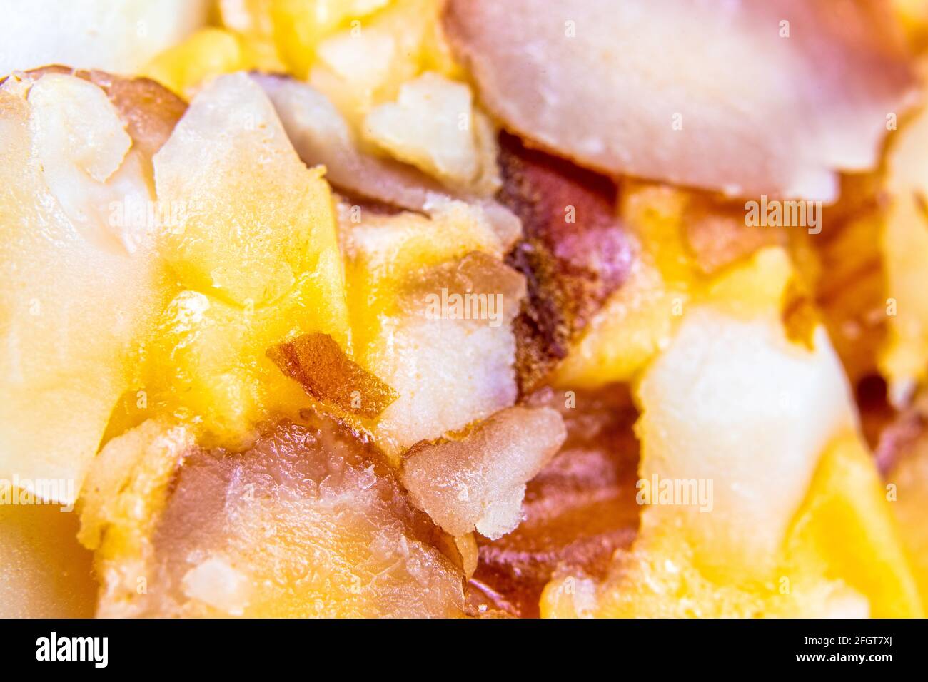 Cheddar cheese with almond shavings Stock Photo