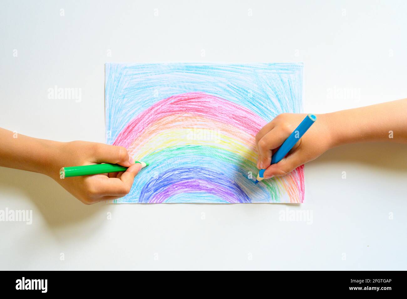 How to draw a RAINBOW / Watercolor Pencils 
