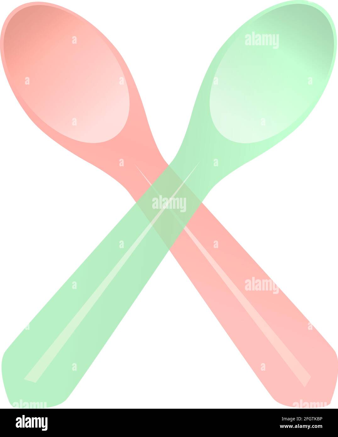 ice cream spoons, summer,sweets,dairy products concept, vector illustration Stock Vector