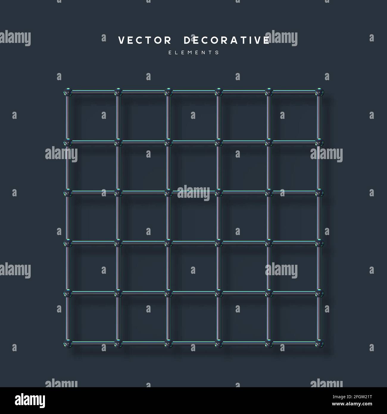 3d render primitive. Stock Vector