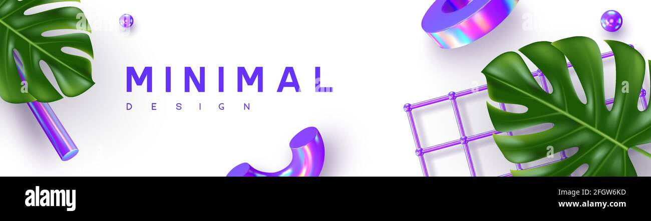 Minimal abstract summer design. Stock Vector