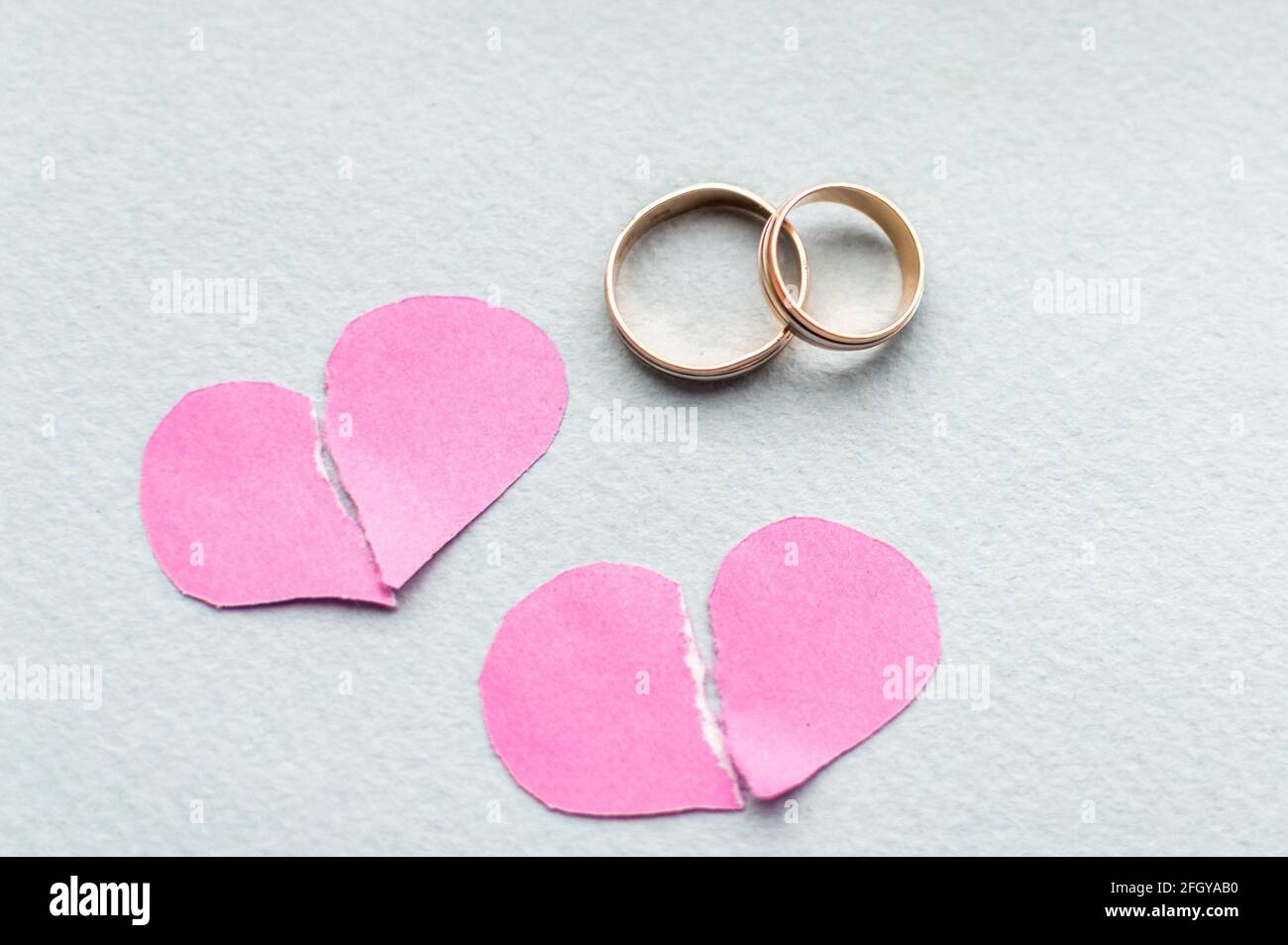 Divorce Rings Heart High Resolution Stock Photography And Images Alamy