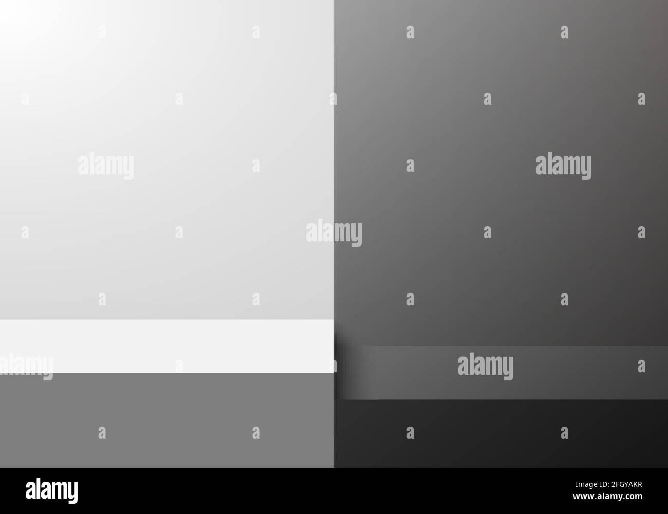 3D black and white step studio room blank background for display ...