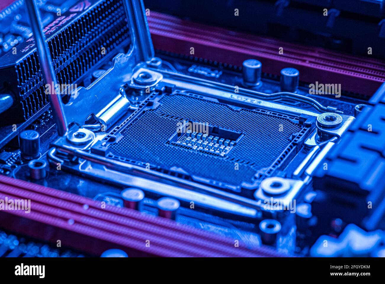 Cpu socket motherboard 18 Stock Photo - Alamy