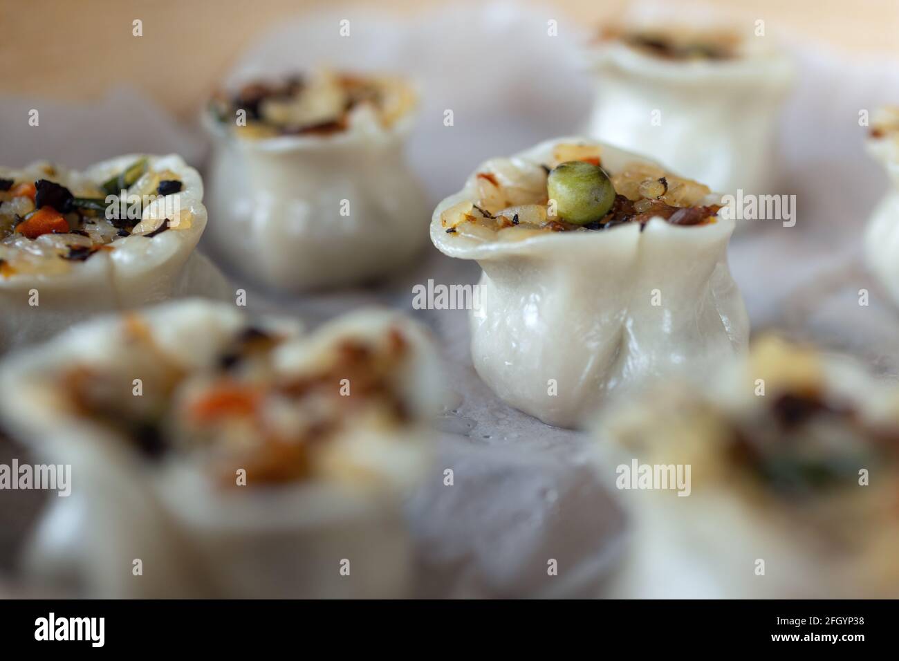 Chinese authentic traditional dish Cantonese style shumai dumplings